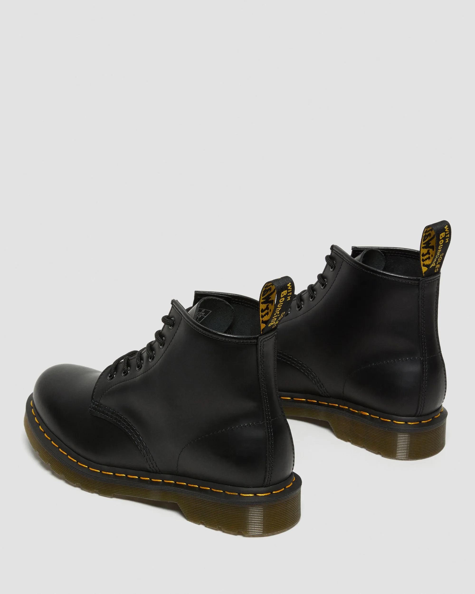 101 Yellow Stitch Smooth Leather Ankle Boots