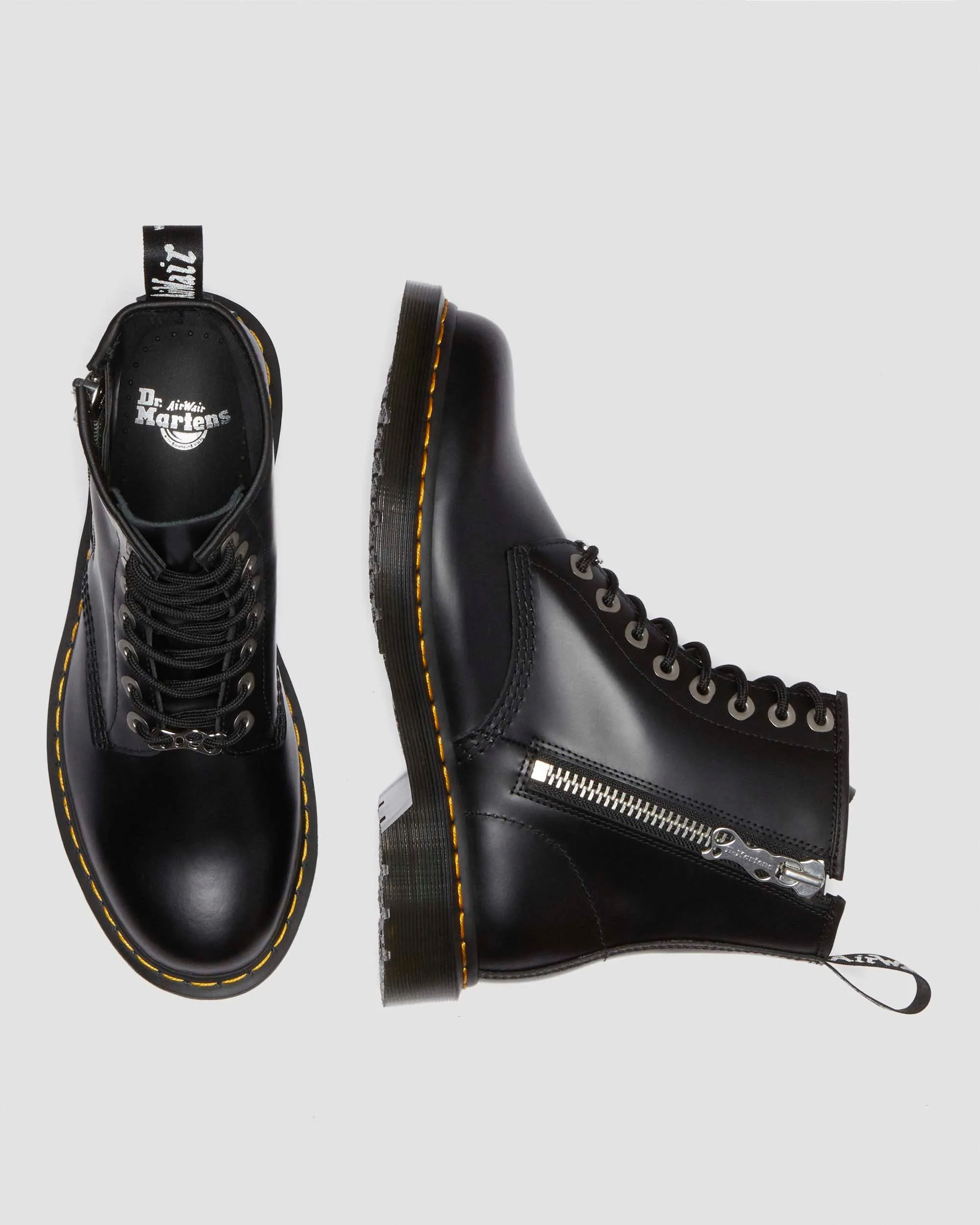 1460 Zip Smooth Leather Lace Up Ankle Boots