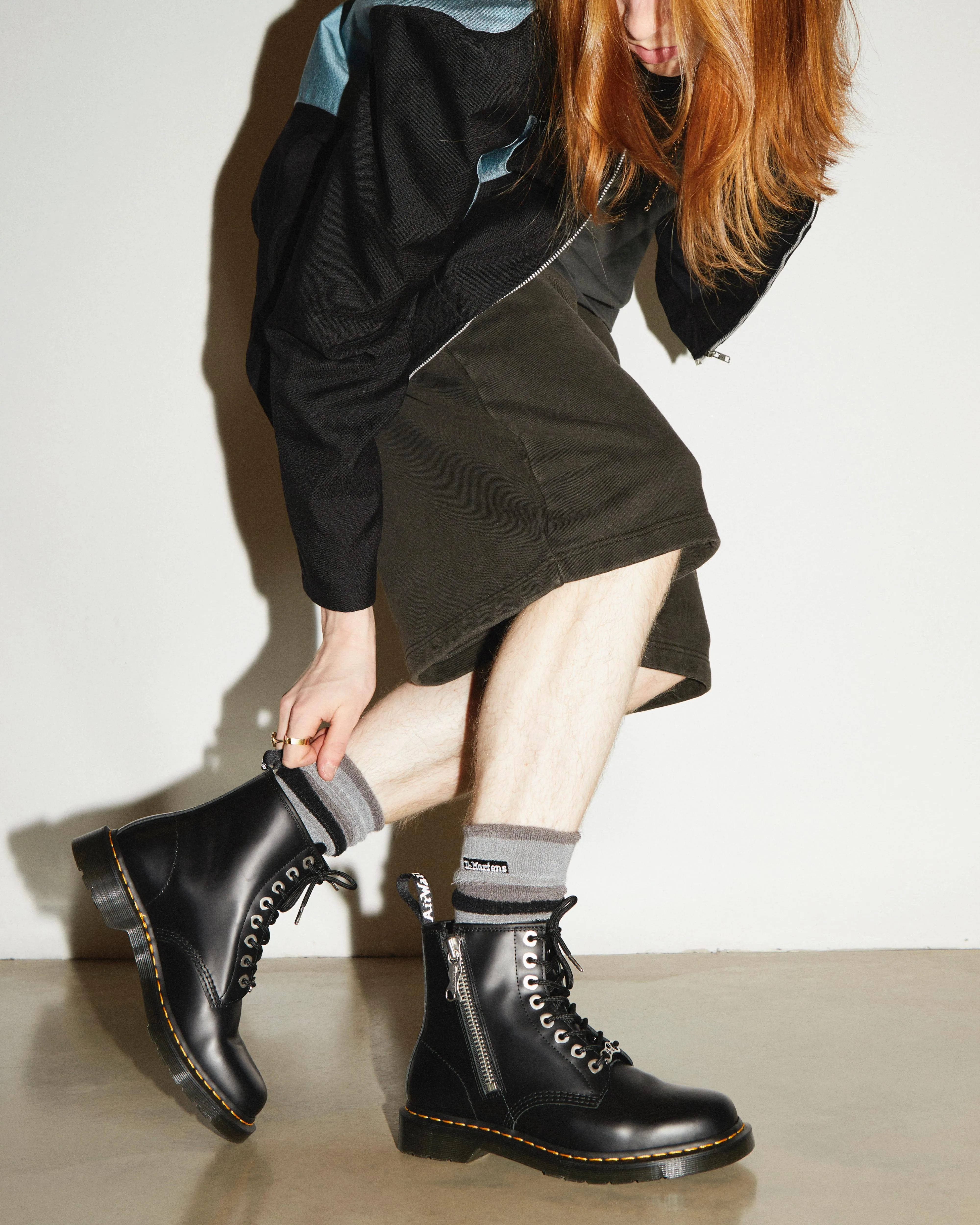1460 Zip Smooth Leather Lace Up Ankle Boots