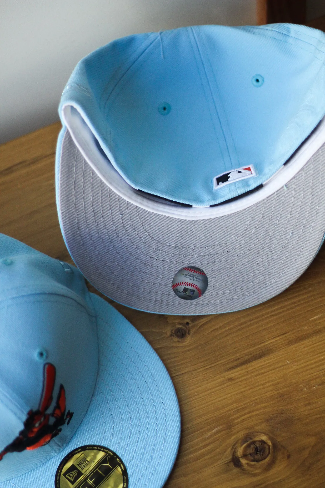 2014 BALTIMORE ORIOLES DOSCIENTOS BLUE FITTED W/ GREY UNDER VISOR