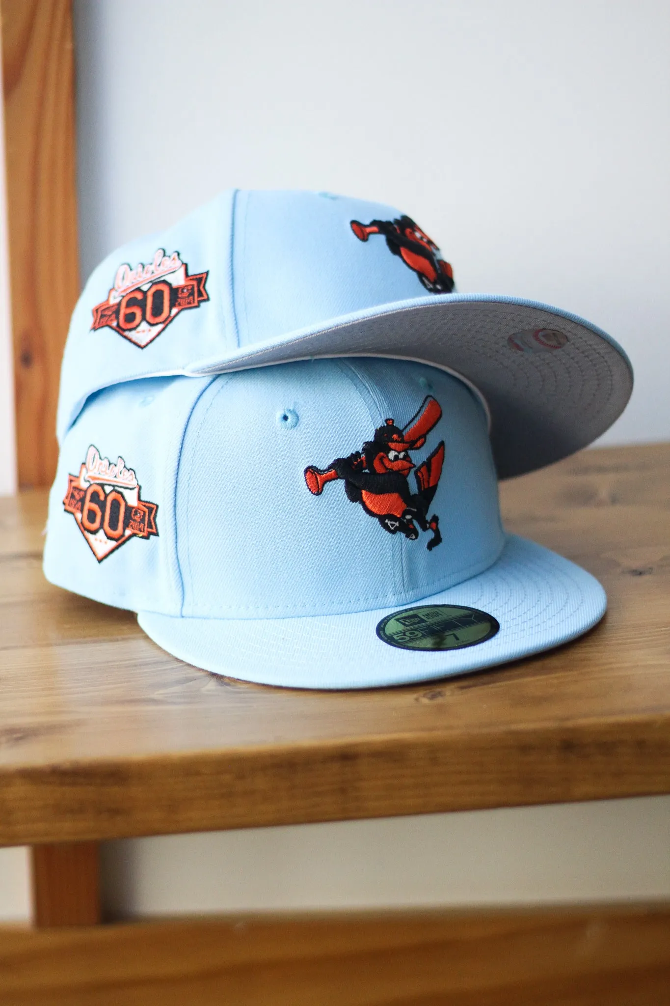 2014 BALTIMORE ORIOLES DOSCIENTOS BLUE FITTED W/ GREY UNDER VISOR