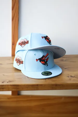 2014 BALTIMORE ORIOLES DOSCIENTOS BLUE FITTED W/ GREY UNDER VISOR