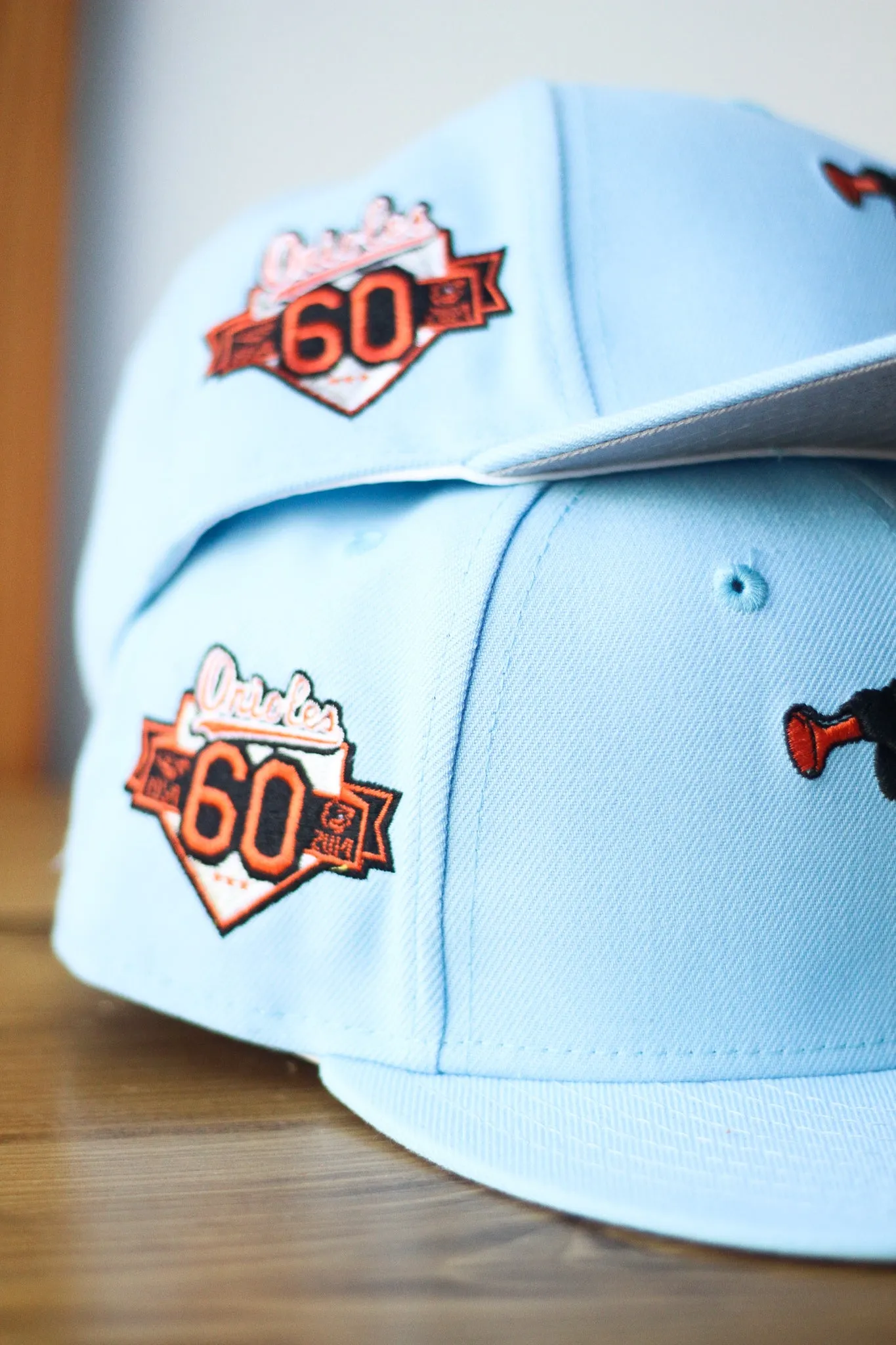 2014 BALTIMORE ORIOLES DOSCIENTOS BLUE FITTED W/ GREY UNDER VISOR