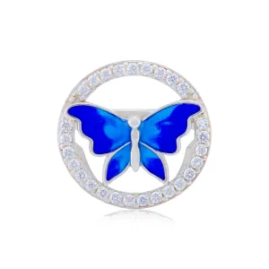 925 Sterling Silver Radiant Wings Circle Dance Butterfly Ring