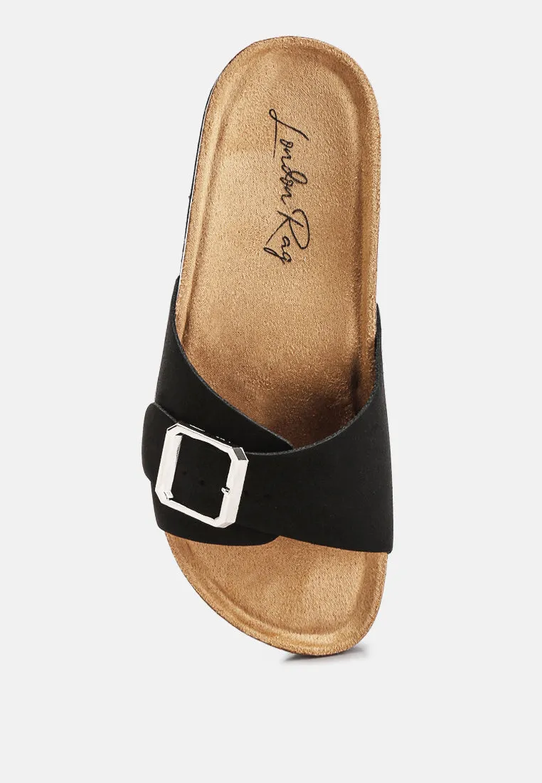 Adjustable Buckle Closure Flats By Ruw