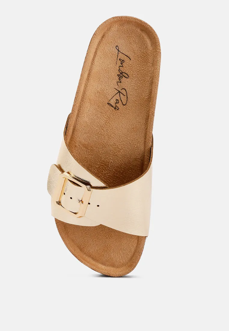 Adjustable Buckle Closure Flats By Ruw