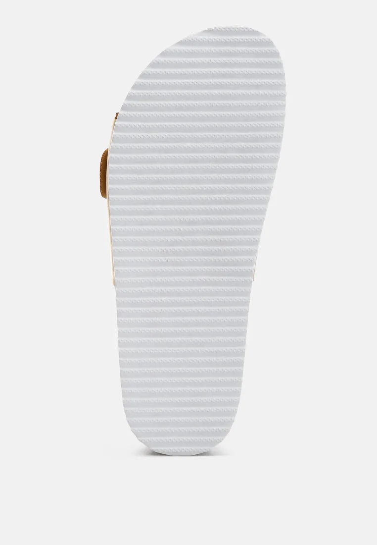 Adjustable Buckle Closure Flats By Ruw