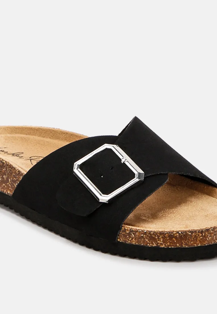 Adjustable Buckle Closure Flats By Ruw