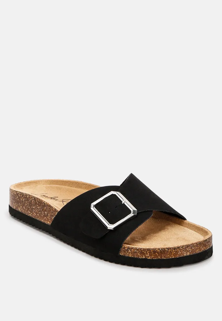 Adjustable Buckle Closure Flats By Ruw