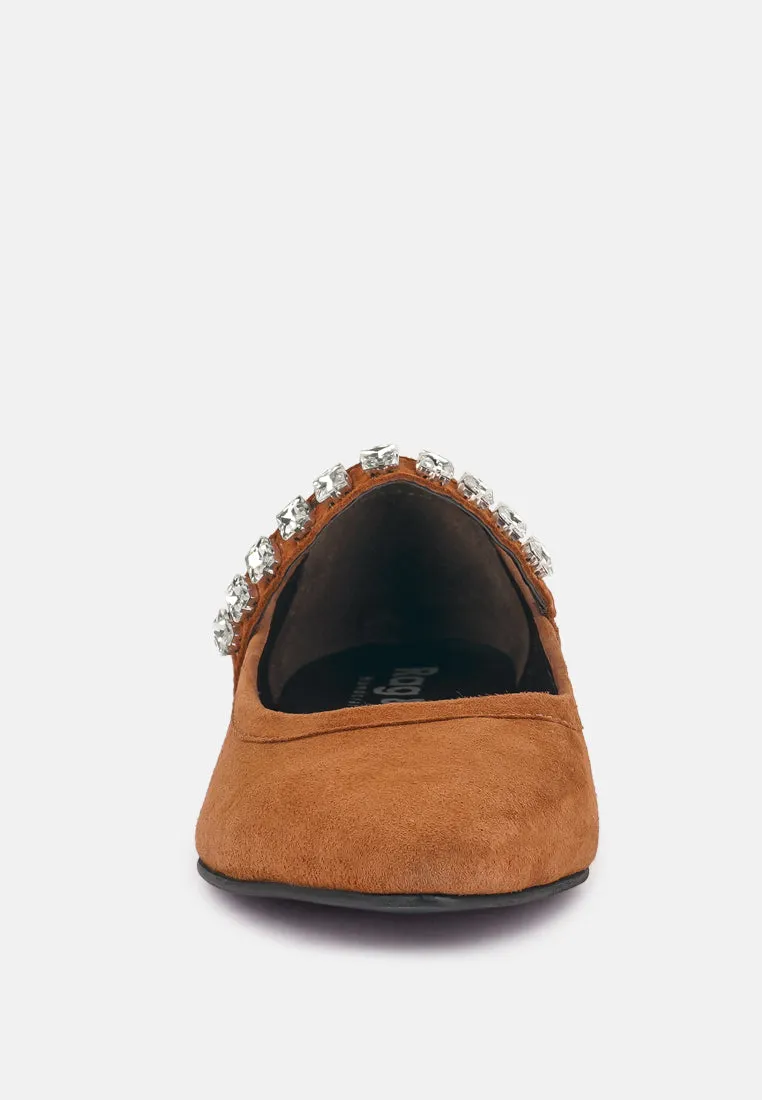 Assisi Fine Suede Maryjane Ballet Flats By Ruw