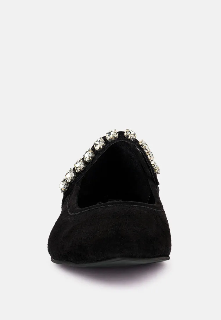 Assisi Fine Suede Maryjane Ballet Flats By Ruw