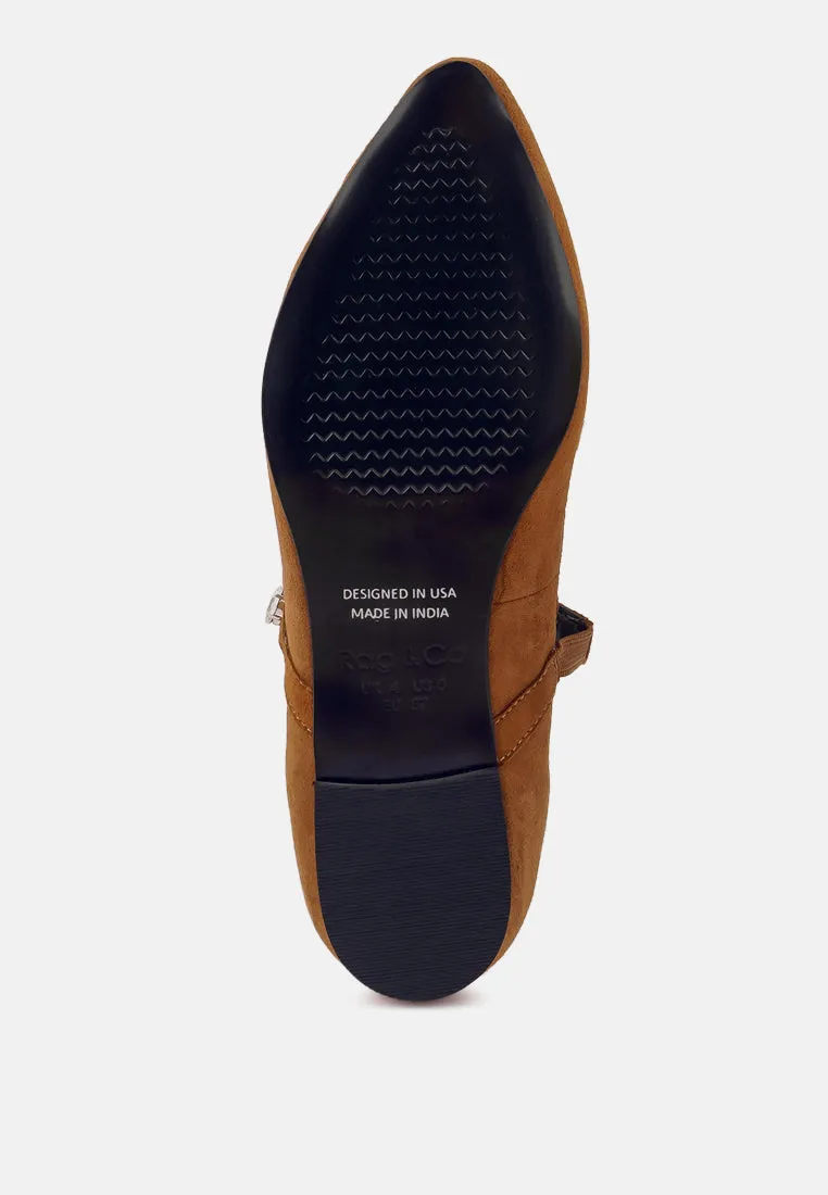 Assisi Fine Suede Maryjane Ballet Flats By Ruw