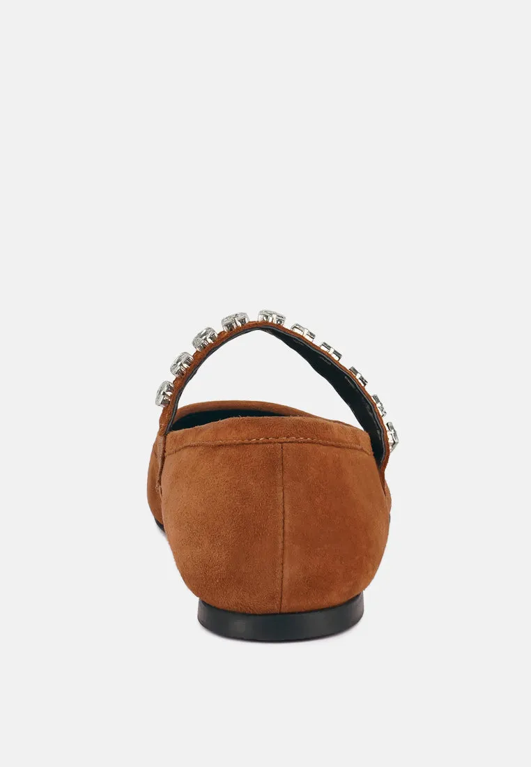 Assisi Fine Suede Maryjane Ballet Flats By Ruw