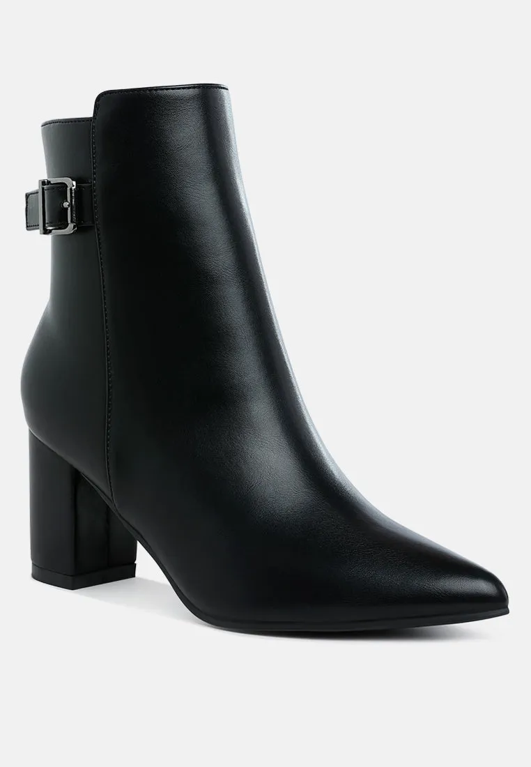 Belt Detail Block Heel Boots By RAG