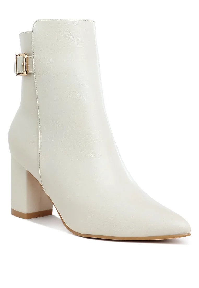 Belt Detail Block Heel Boots By RAG