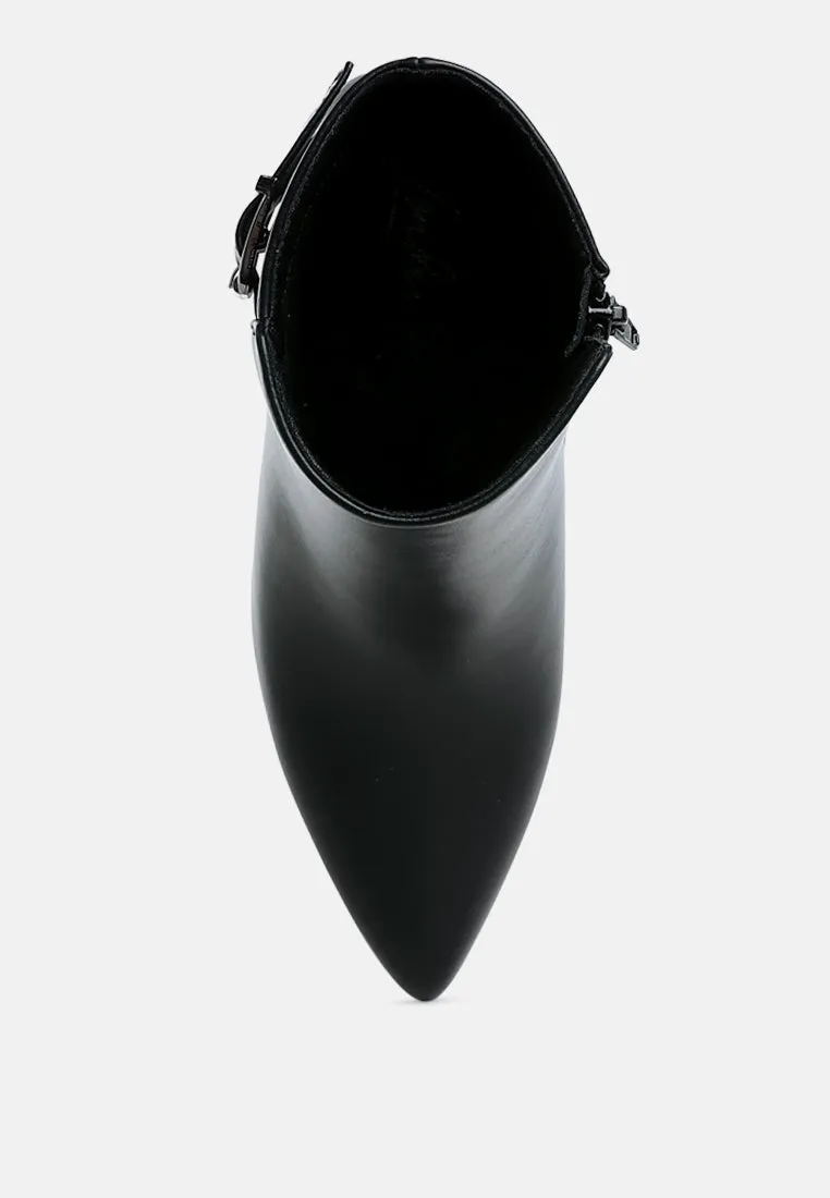 Belt Detail Block Heel Boots By RAG