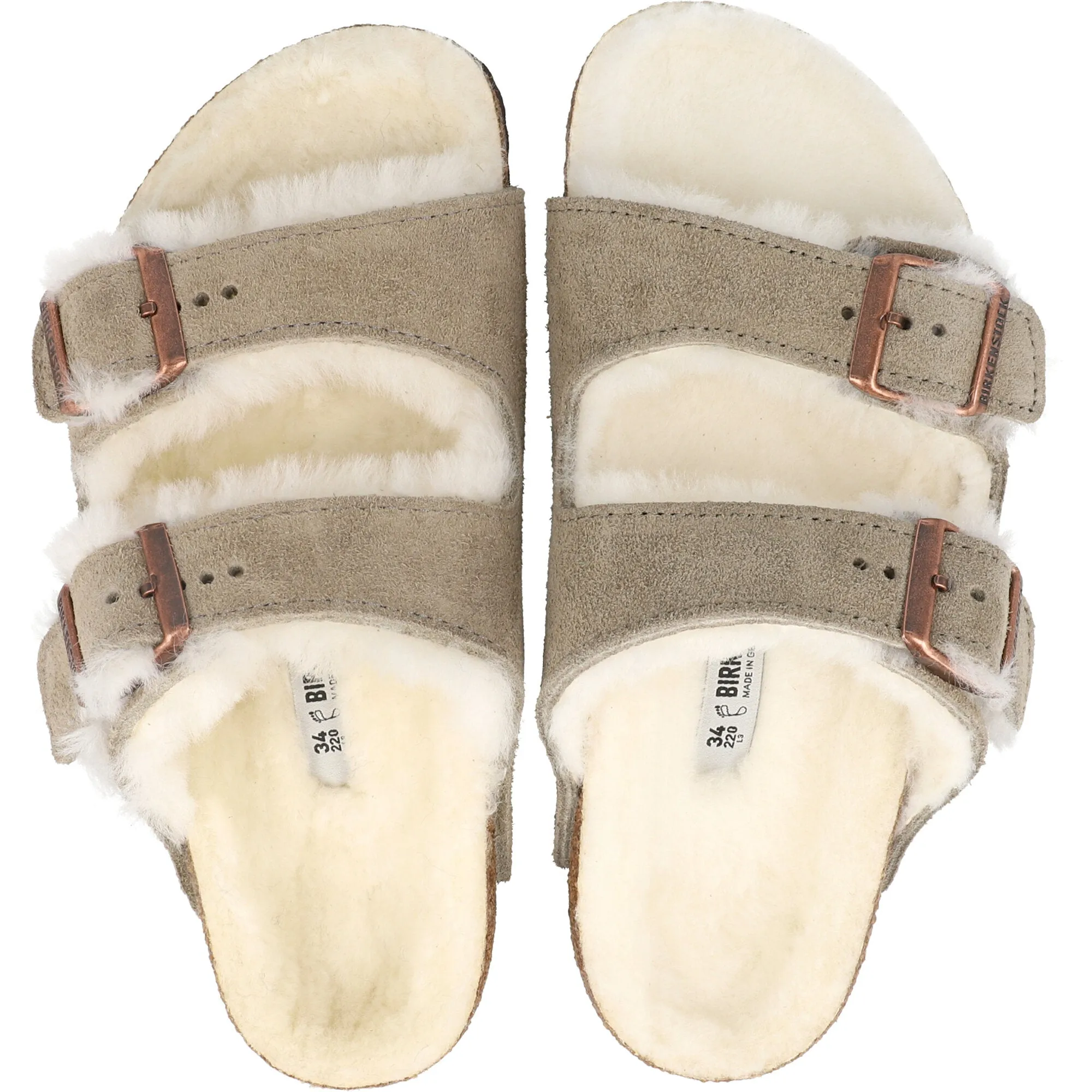 Birkenstock Arizona Shearling Kids Taupe Sandals
