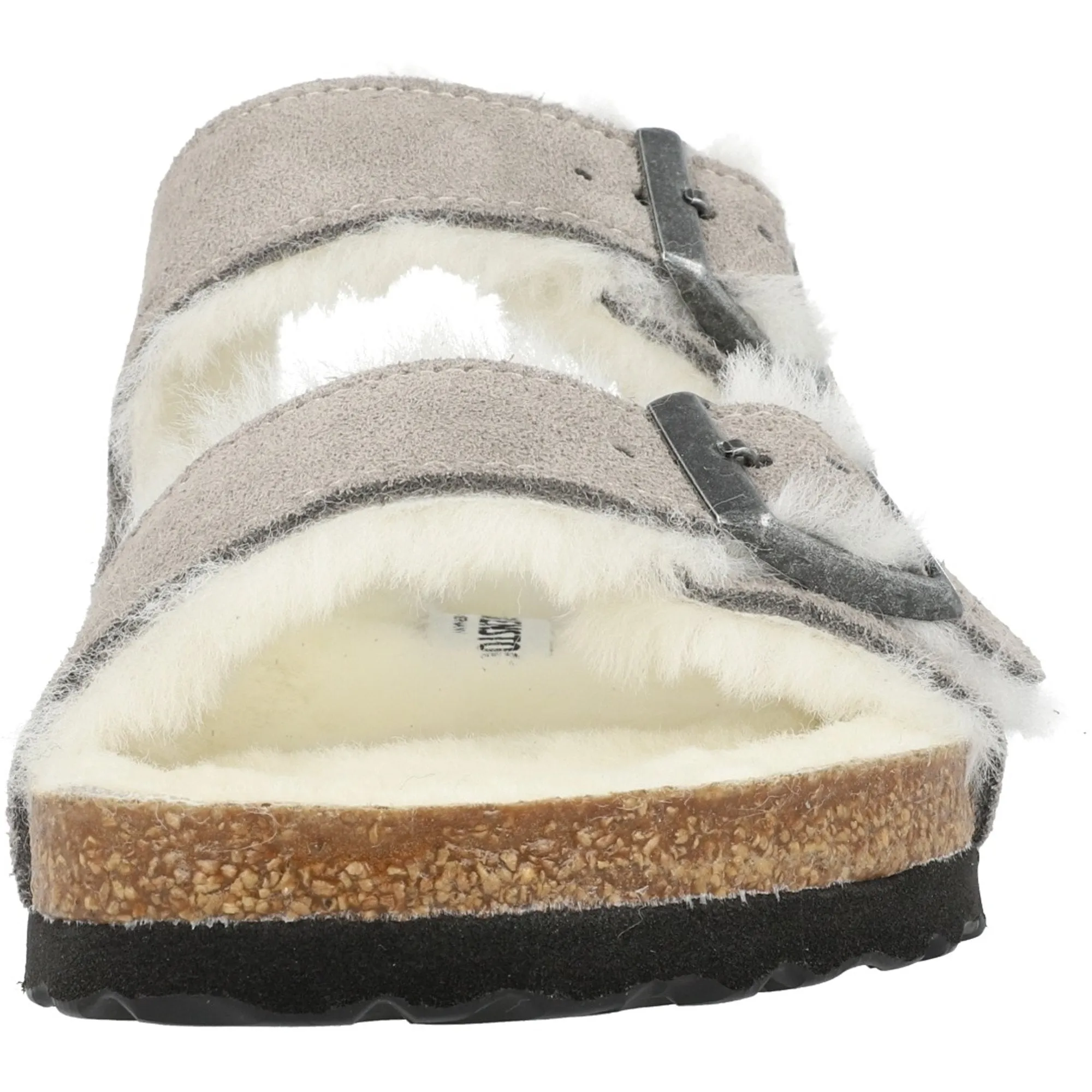Birkenstock Arizona Shearling Stone Suede Sandals
