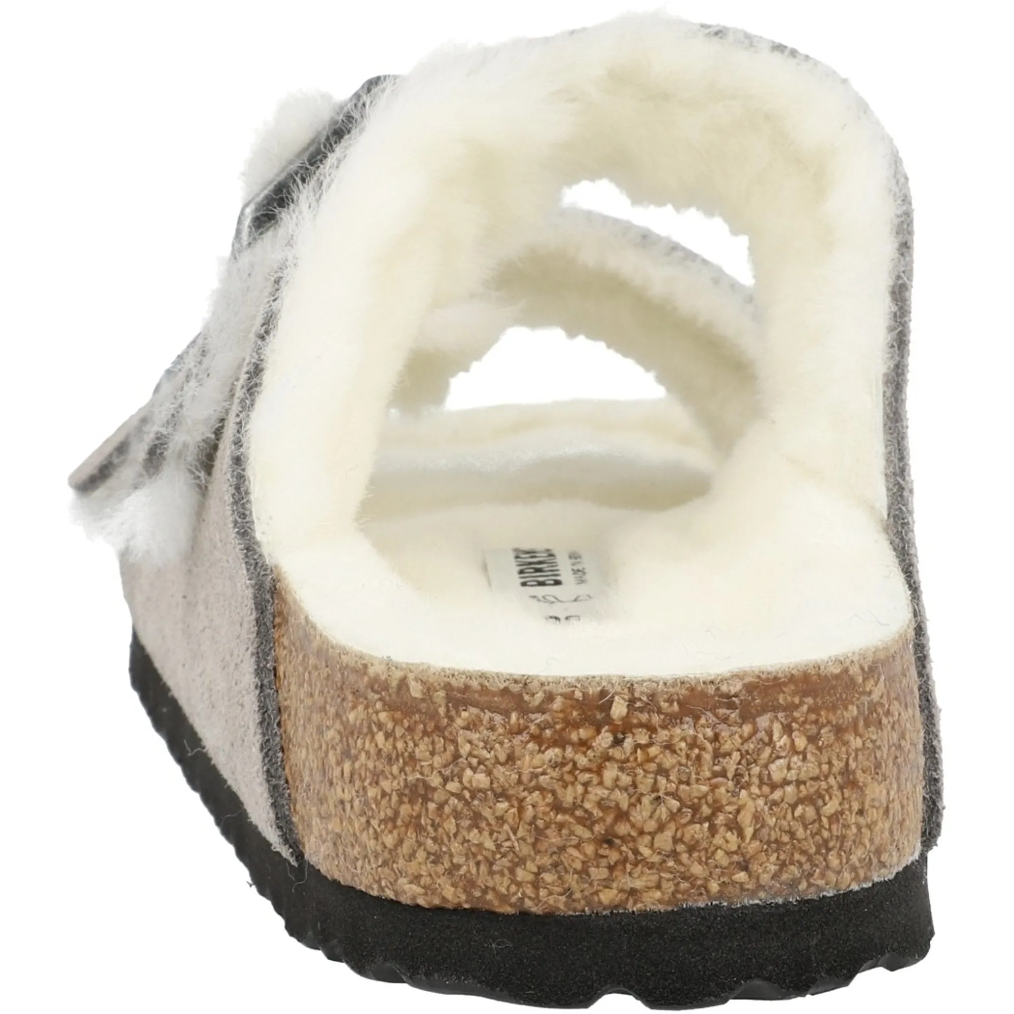 Birkenstock Arizona Shearling Stone Suede Sandals