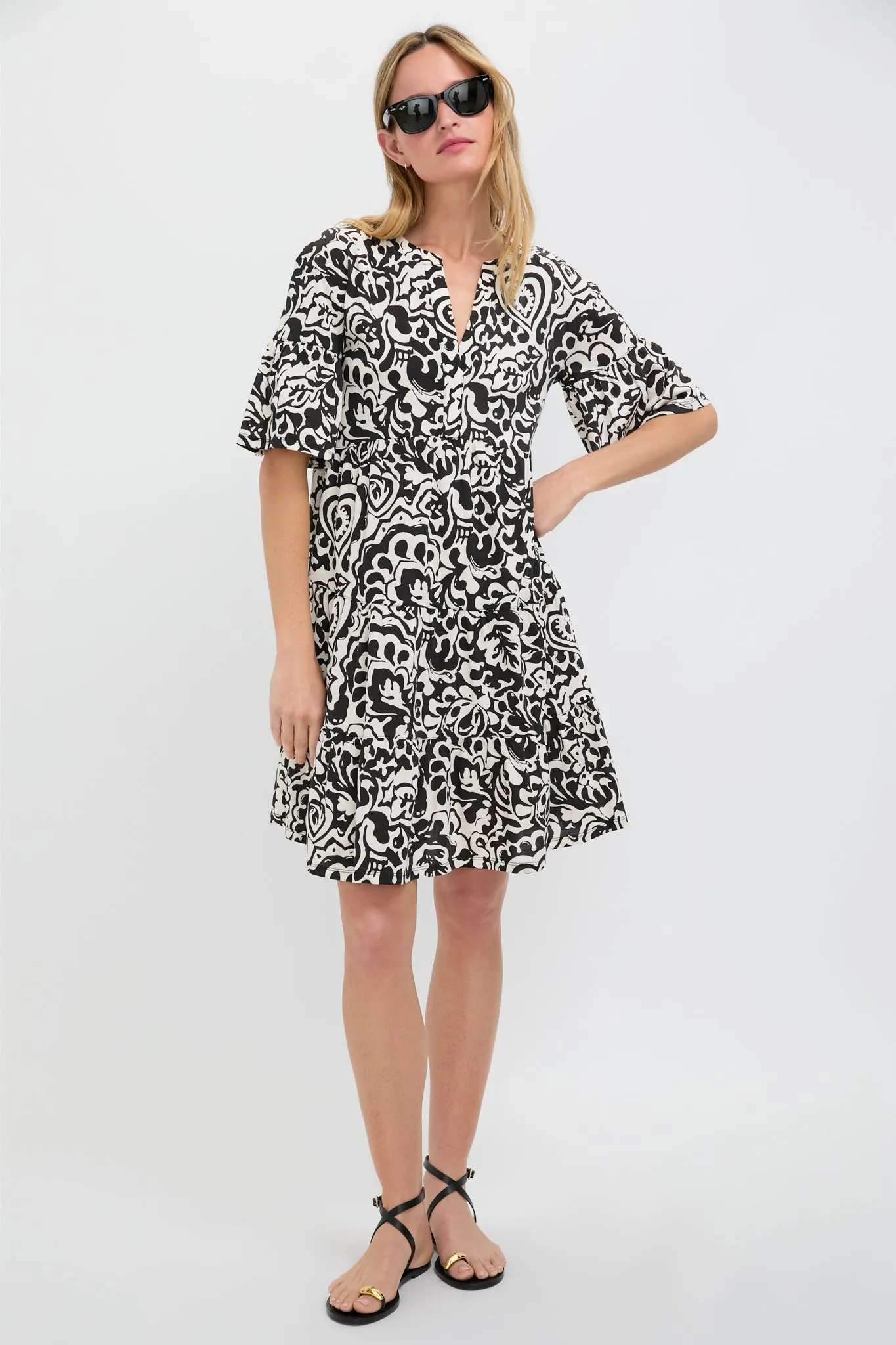 Black Batik Ely Jersey Dress