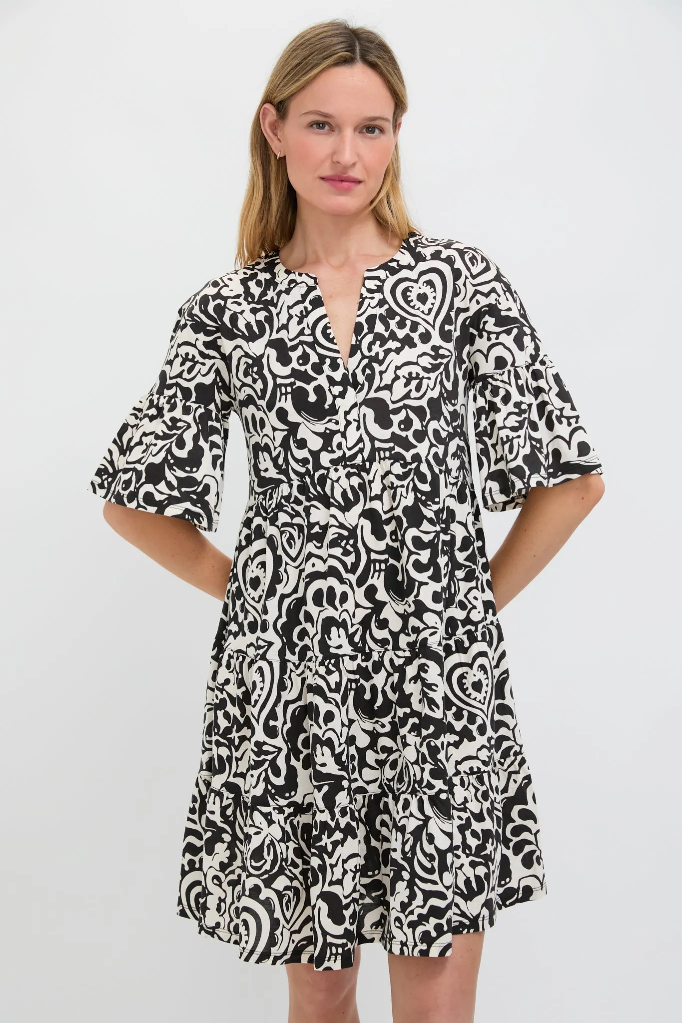 Black Batik Ely Jersey Dress