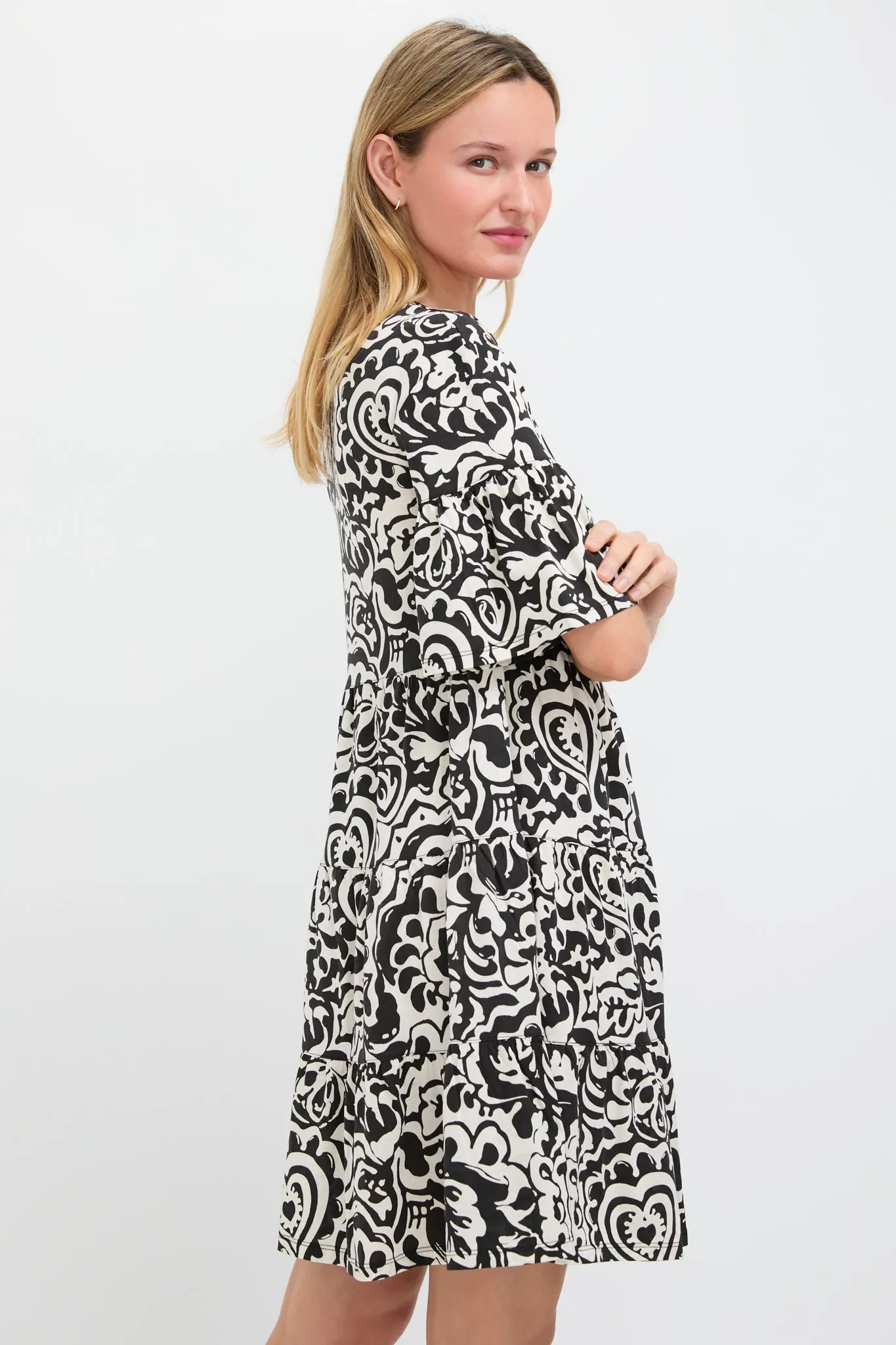 Black Batik Ely Jersey Dress