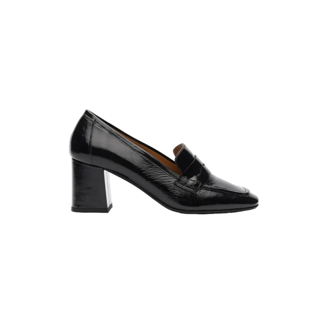Black patent loafers n°610 - Rivecour
