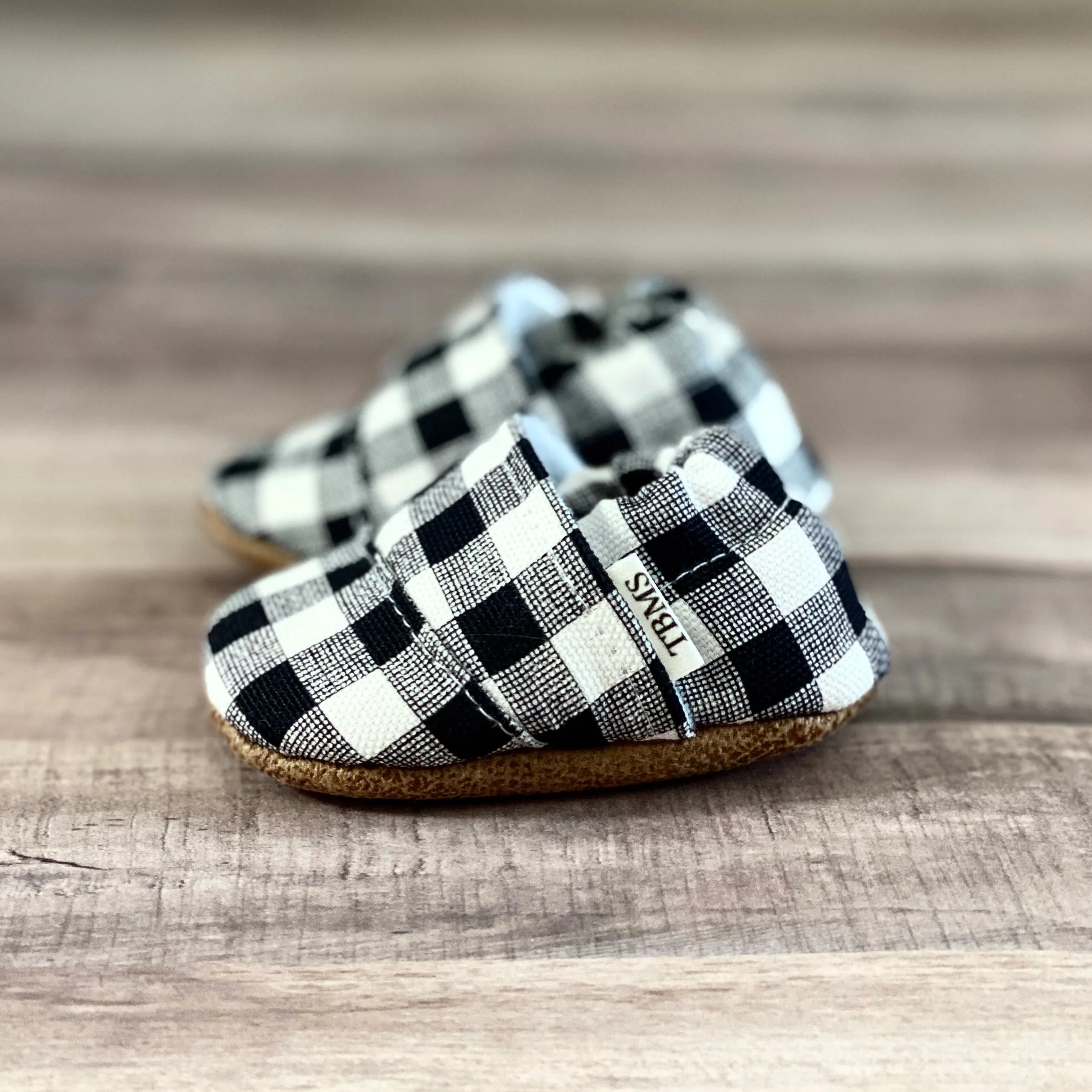 Black Plaid Moccasins