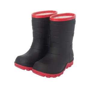 Black Red kids Winter Rain Boots