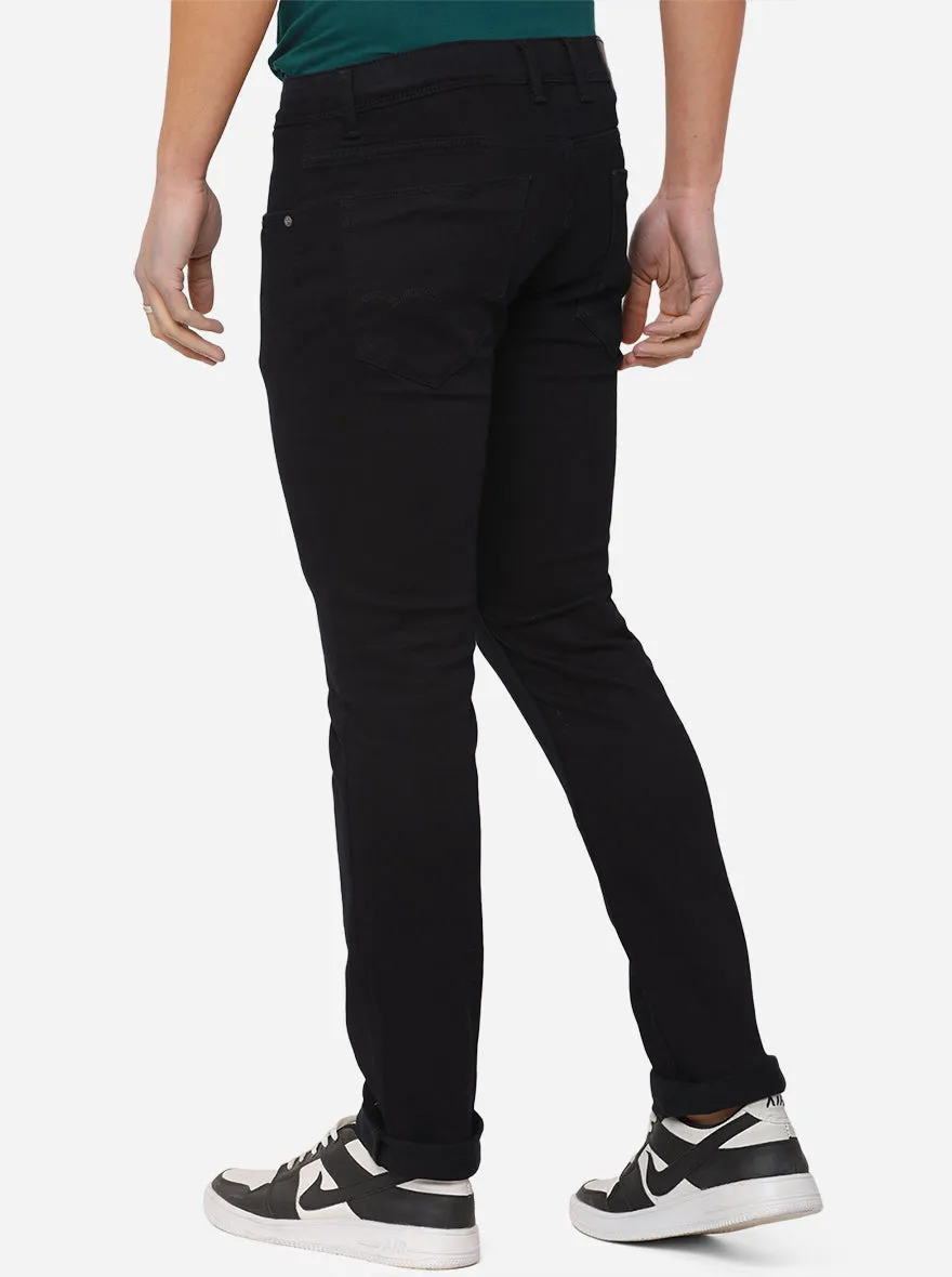 Black Solid Narrow Fit Jeans | Greenfibre