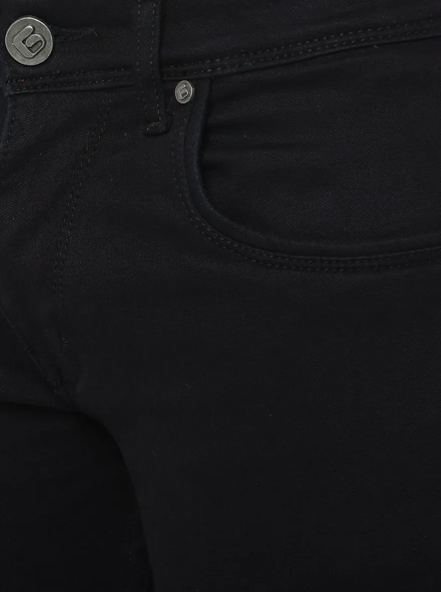Black Solid Narrow Fit Jeans | Greenfibre