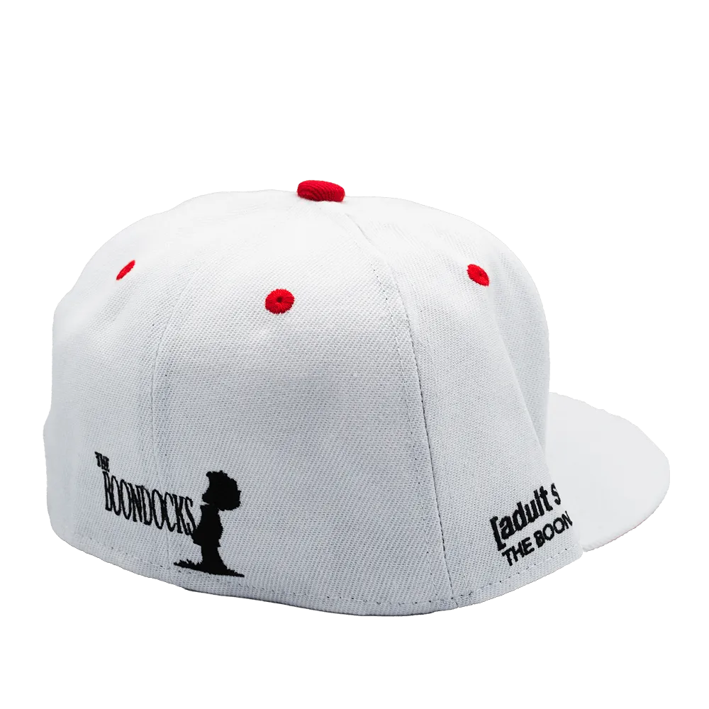 BOONDOCKS WHITE ADULT SWIM FITTED HAT
