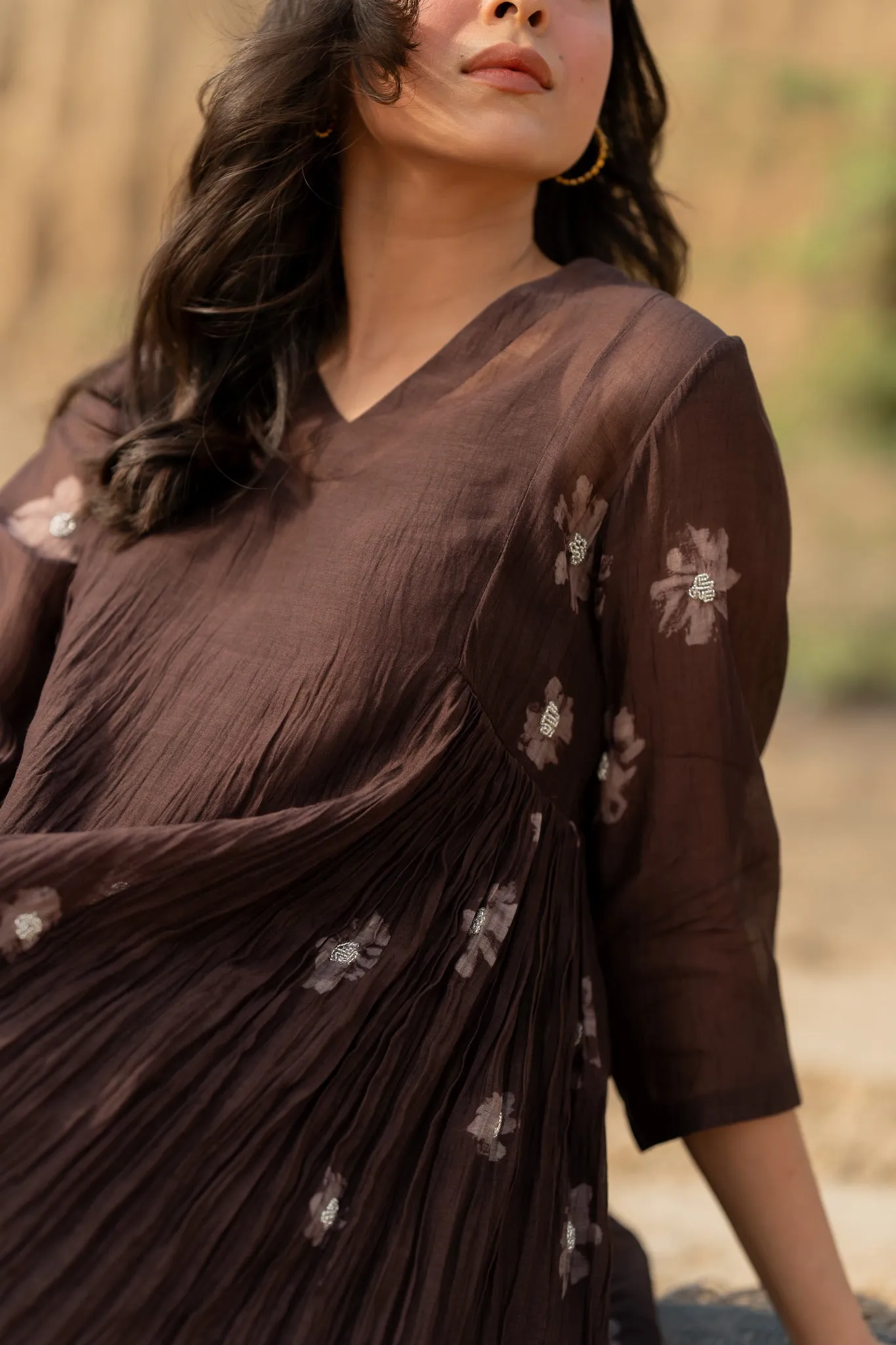 Brown Floral Nara Set