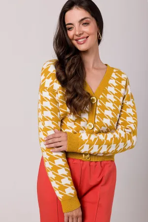 Button Pleated Luxe Cardigan