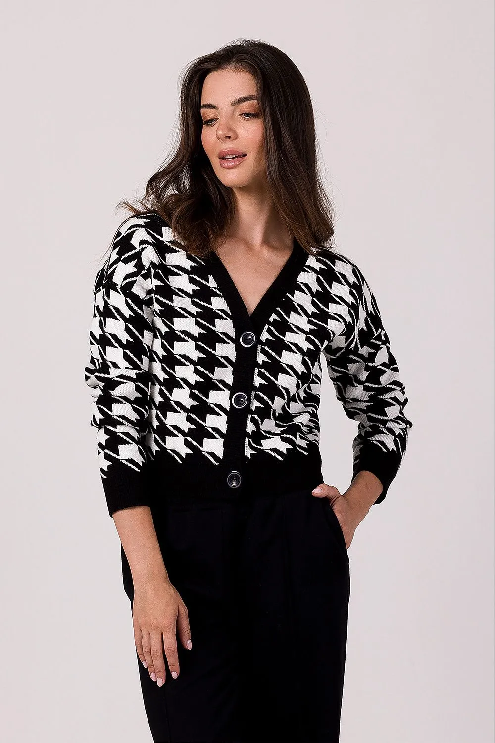 Button Pleated Luxe Cardigan