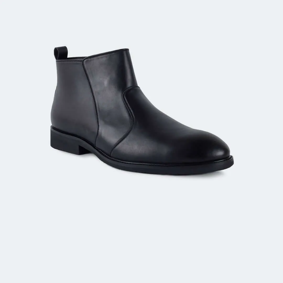 Caliber Shoes Black Side Chain Lifestyle Boots for Men (STORK Y477C