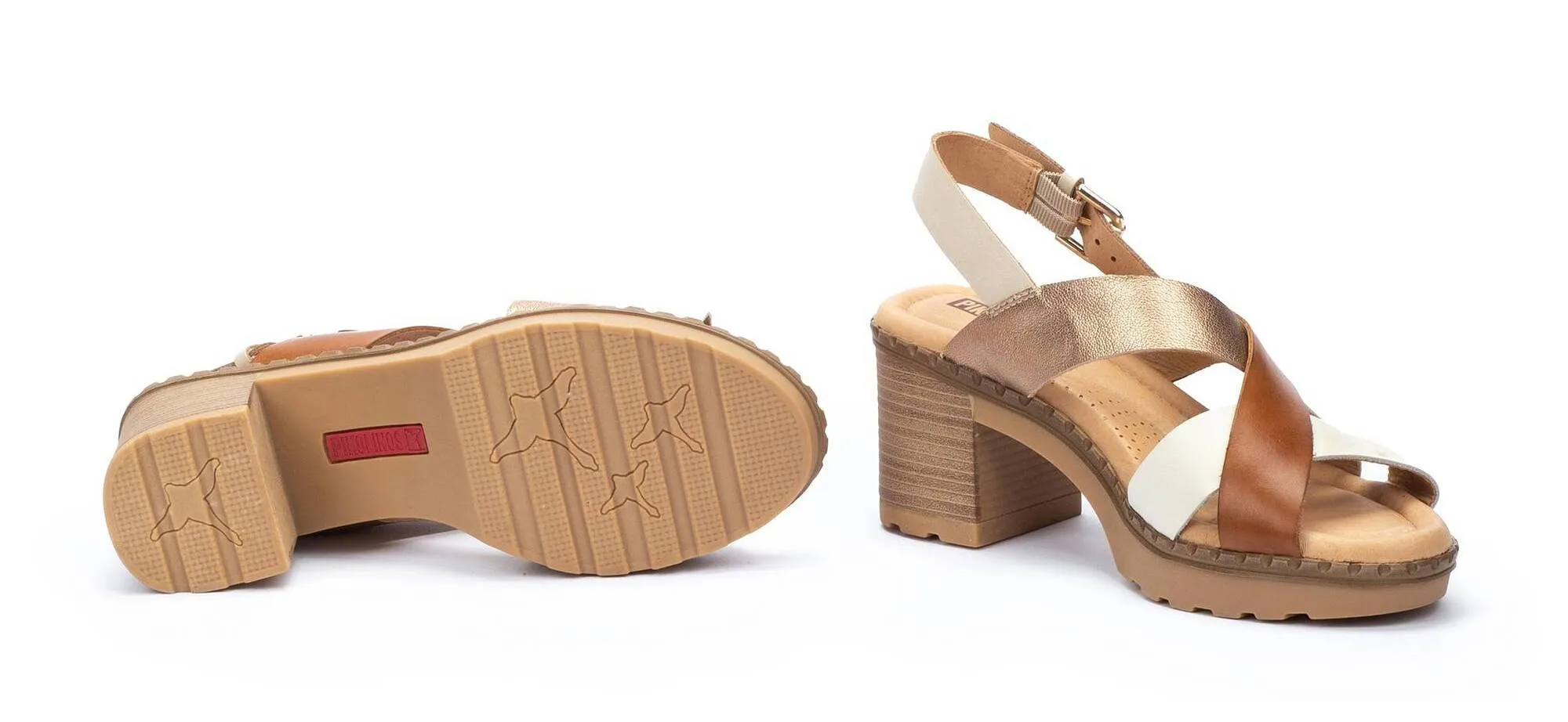'Canarias' women's sandal - brown mix