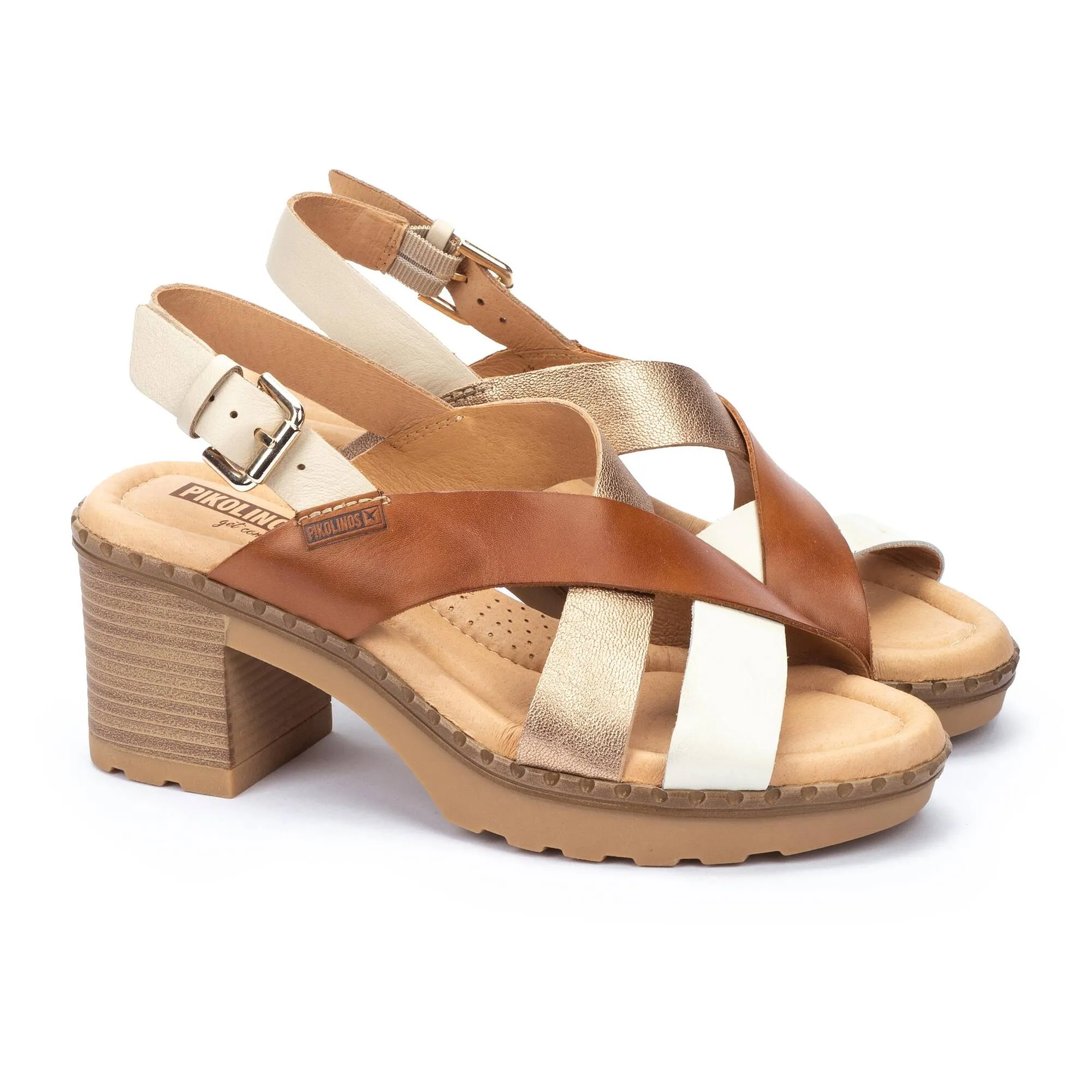 'Canarias' women's sandal - brown mix