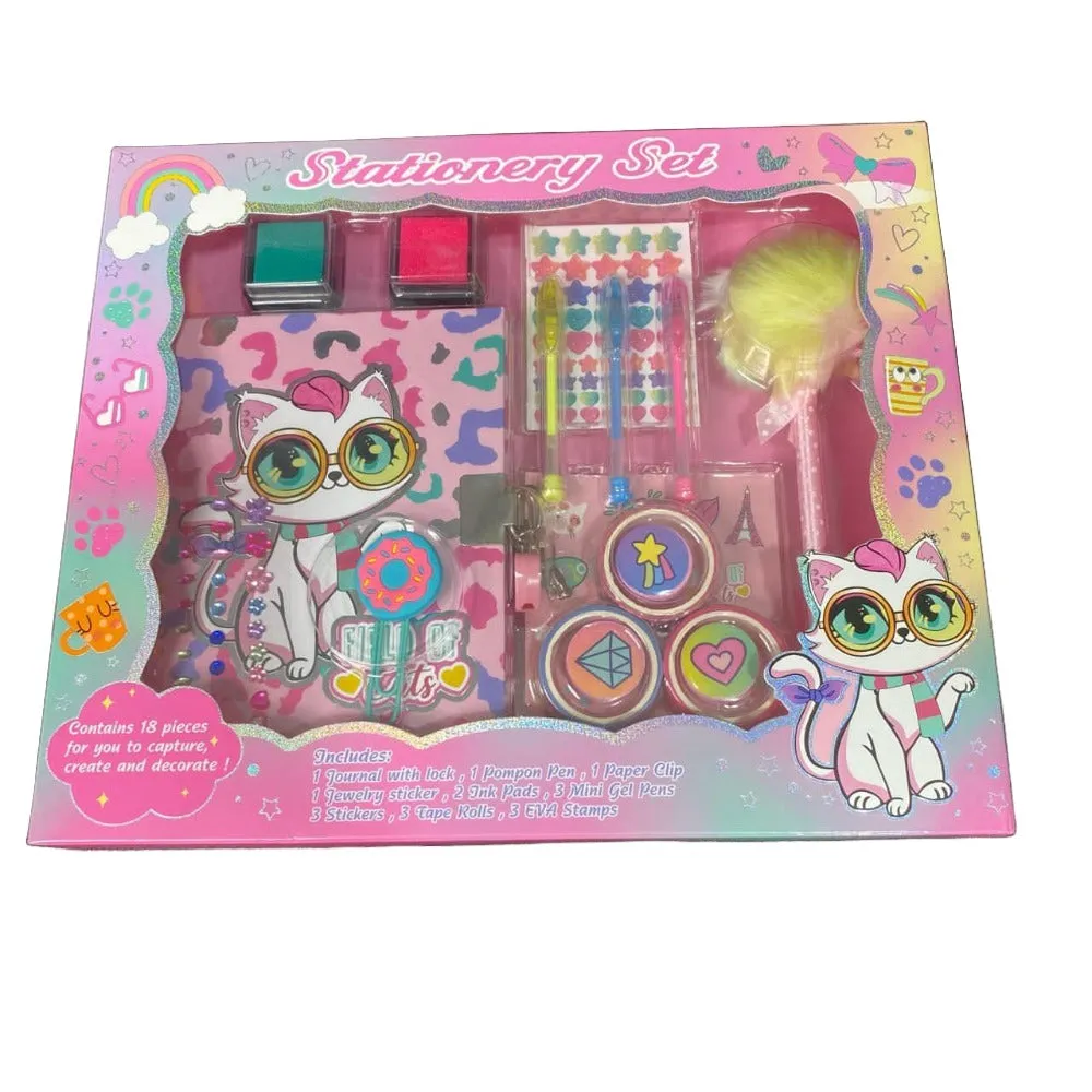 Cat stationery set