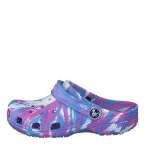Classic Marbled Clog K White/pink