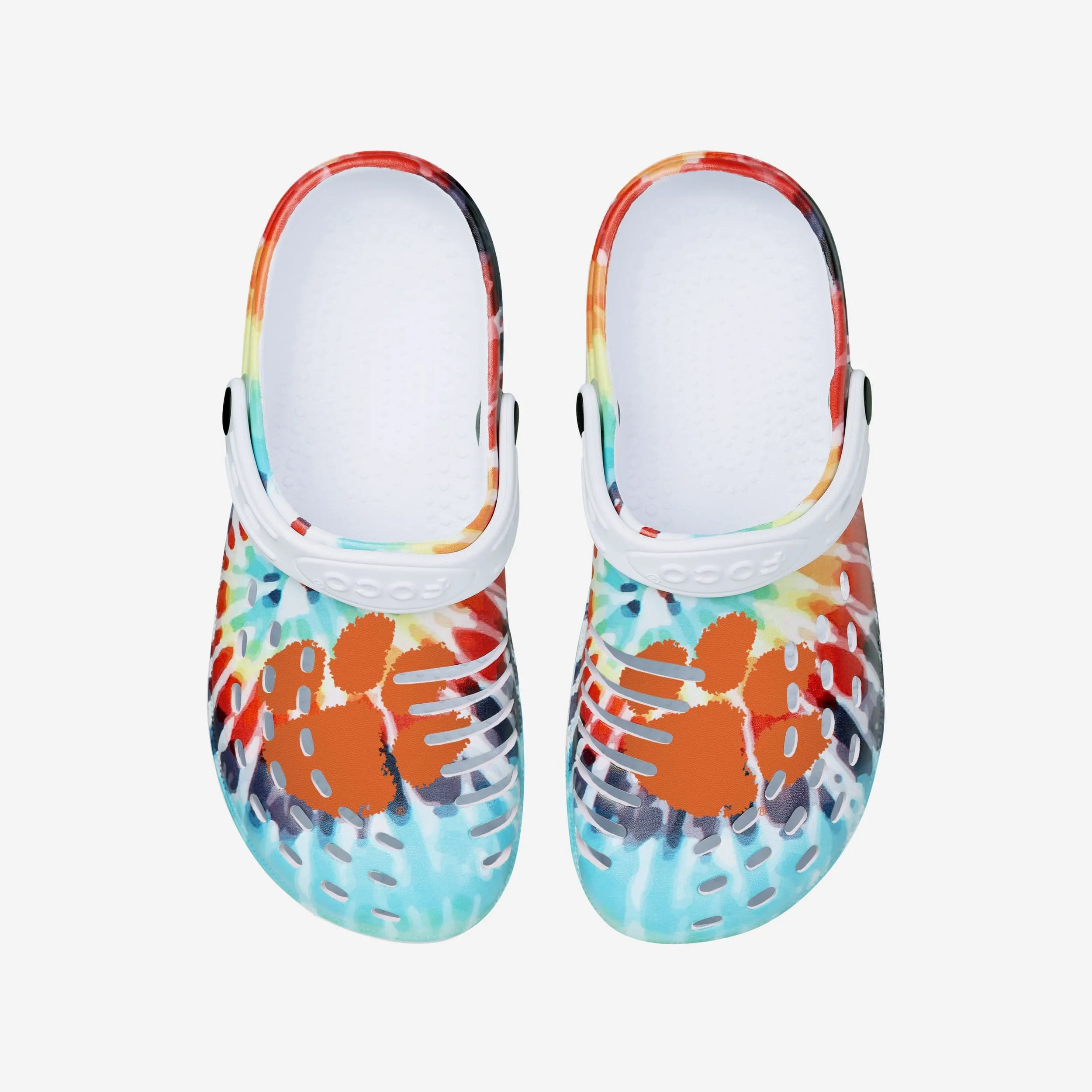 Clemson Tigers Womens Tie-Dye Clog With Strap