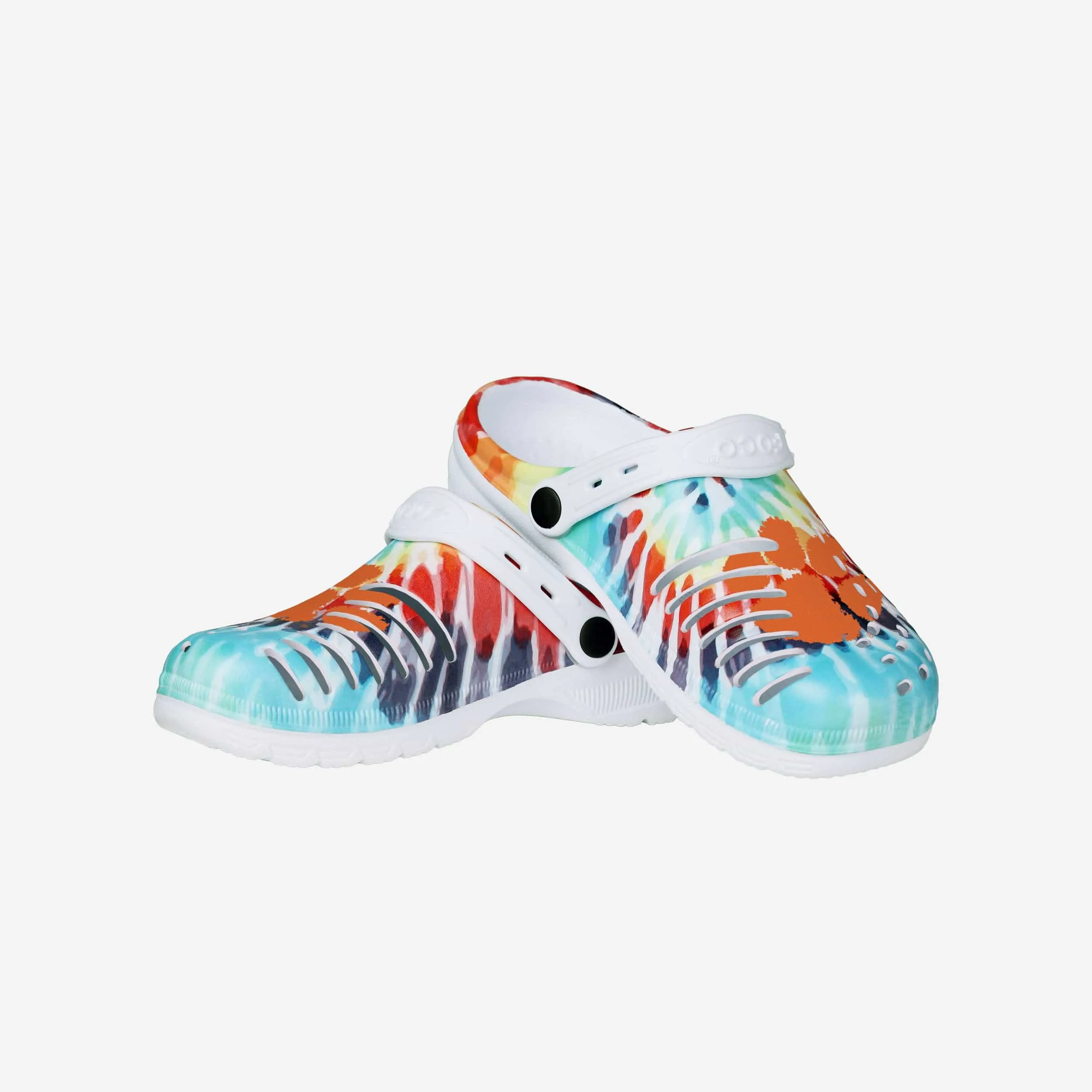 Clemson Tigers Womens Tie-Dye Clog With Strap