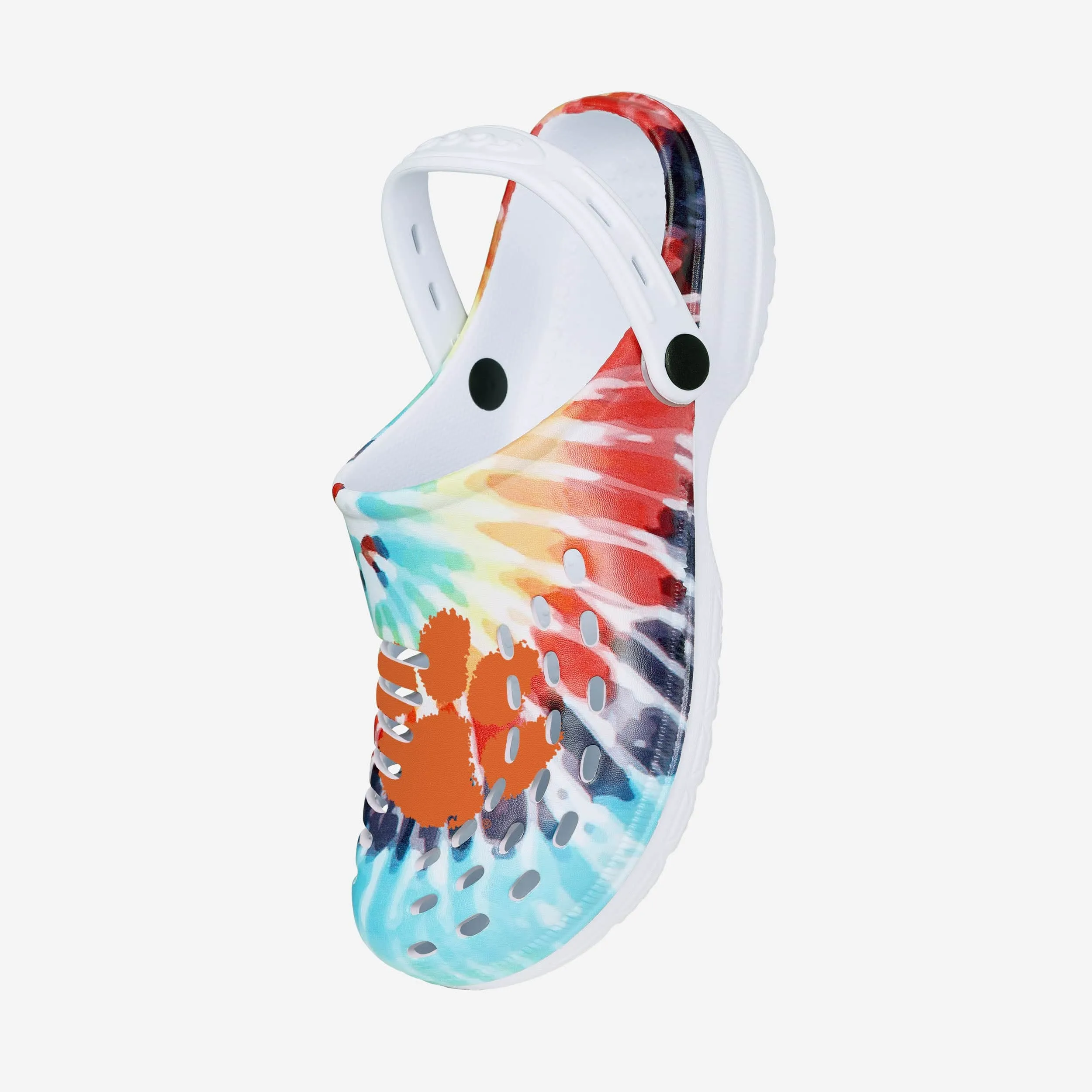 Clemson Tigers Womens Tie-Dye Clog With Strap