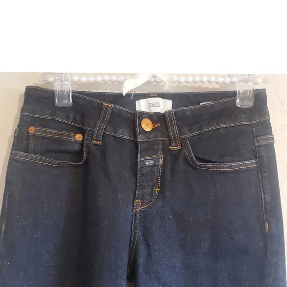 CLOSED Jeans Blue Womens 24 Denim Baker Long Skinny Streetwear Made in Italy