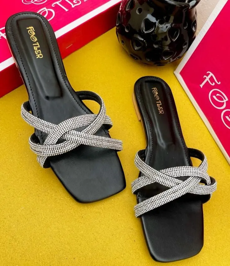 Cross Glitter Flat