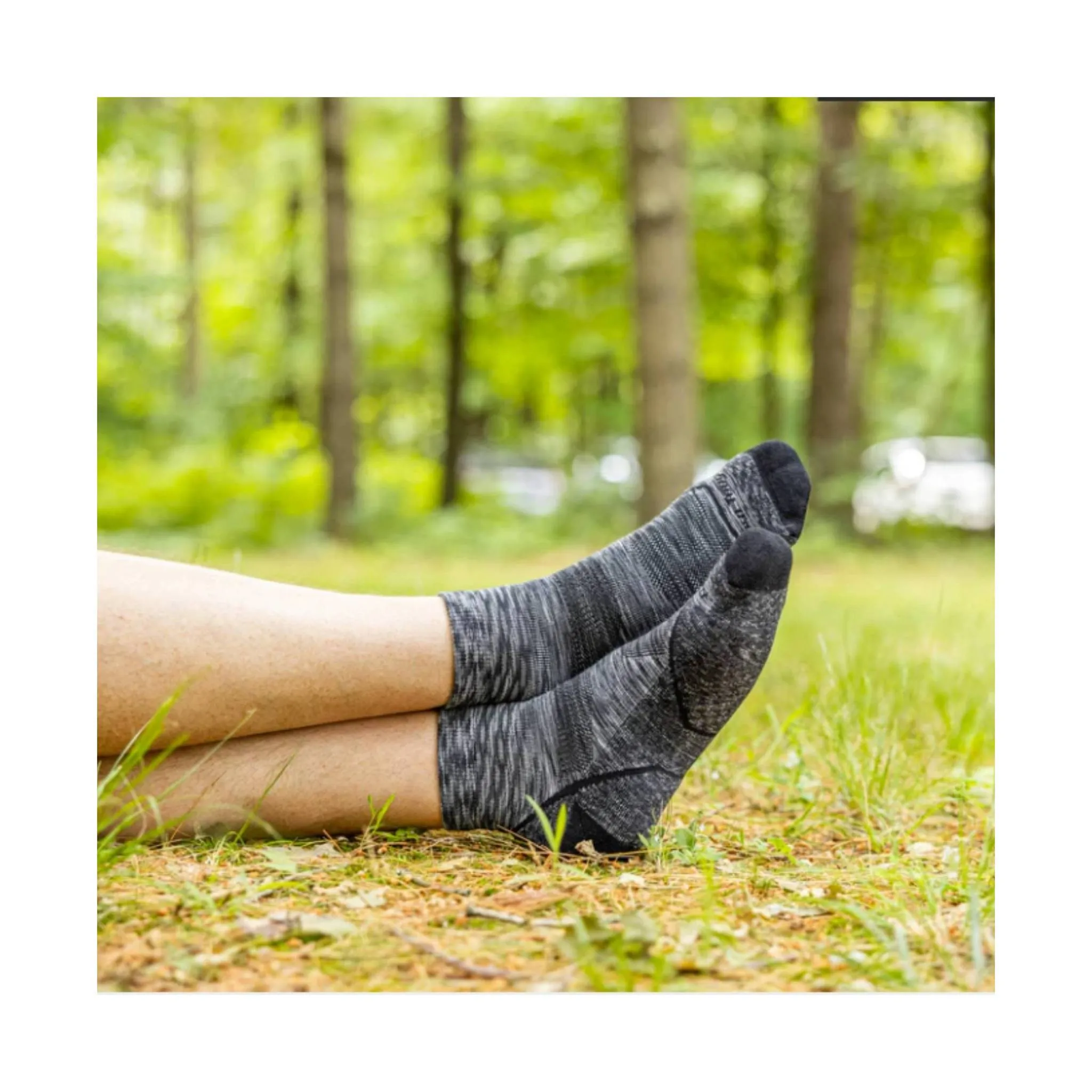 Darn Tough Vermont Men's Hiker Quarter Lightweight Sock - Space Gray