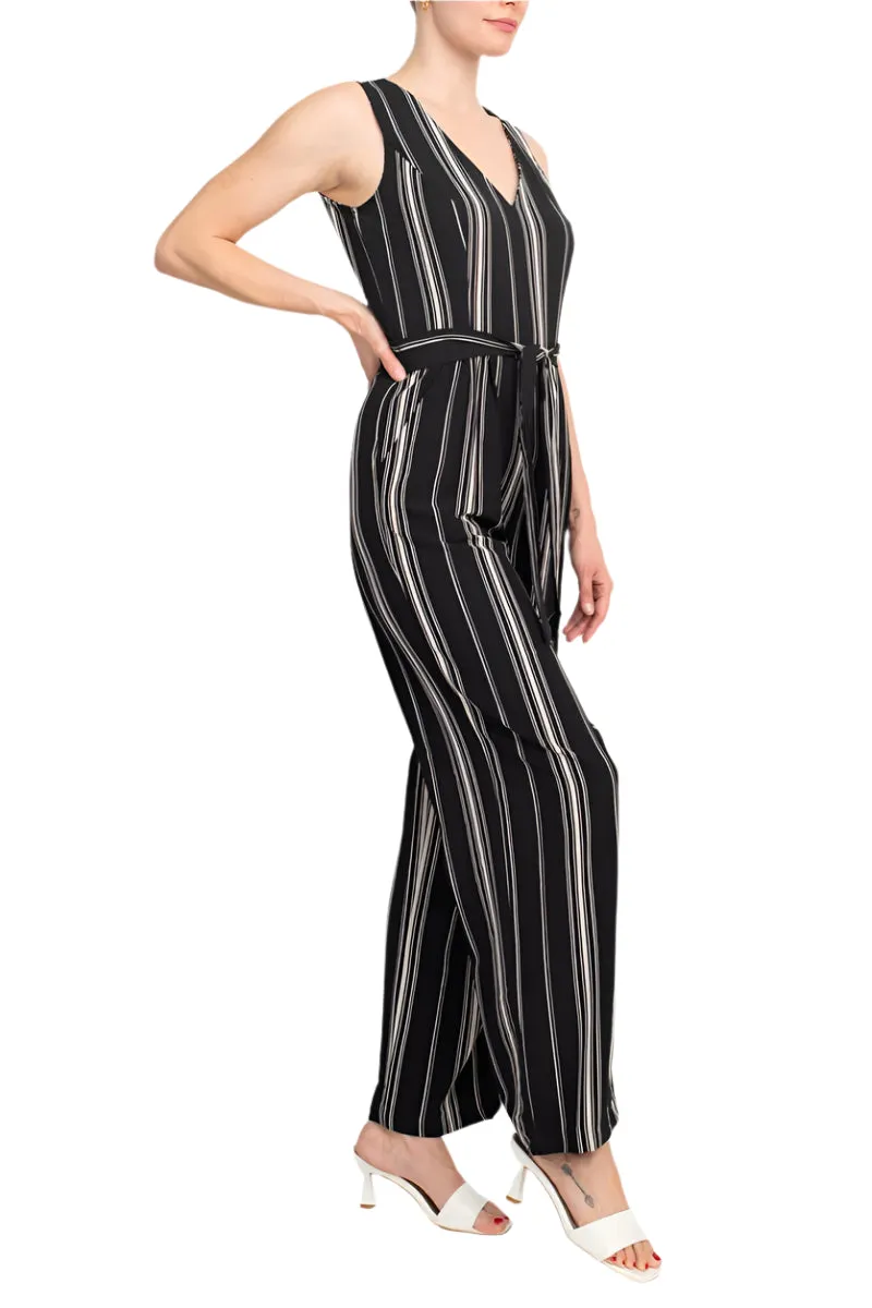 Emma & MIchele Striped Sleeveless Jumpsuit