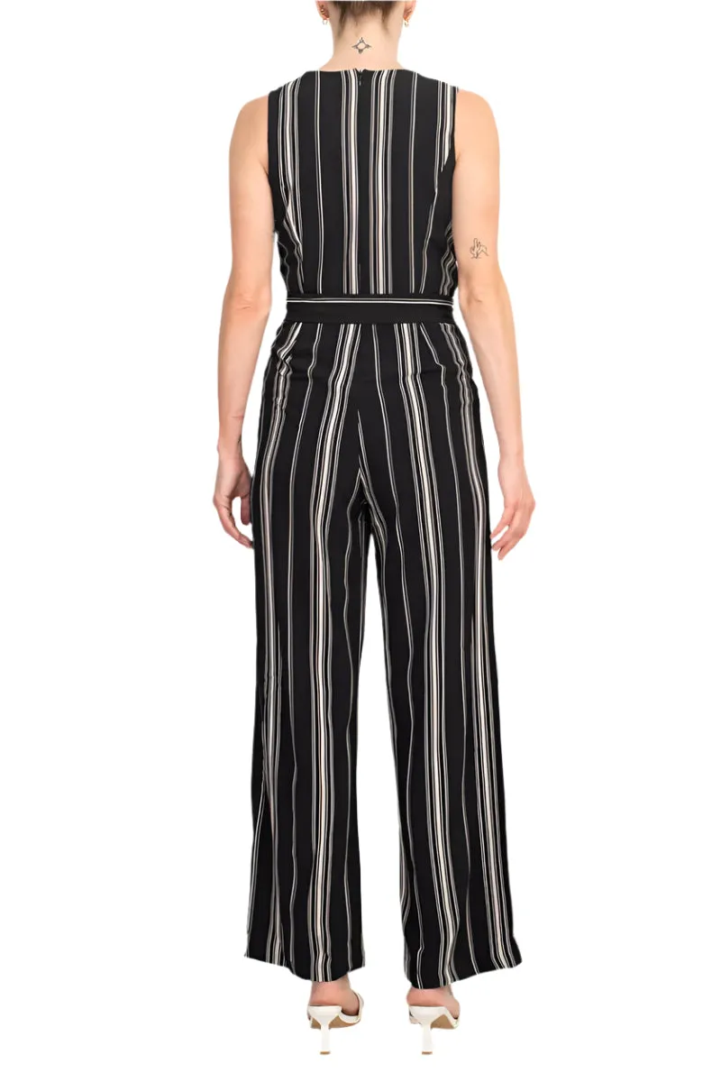 Emma & MIchele Striped Sleeveless Jumpsuit