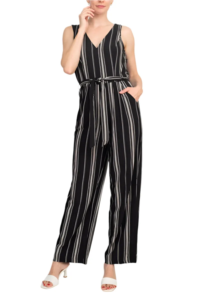 Emma & MIchele Striped Sleeveless Jumpsuit