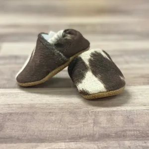 Faux Cow Hide Moccasins